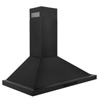 ZLINE - 30 inches - Externally Vented - Wall Range Hood - Black Stainless Steel - Left View