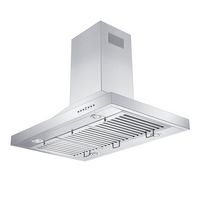 ZLINE - 36 inches - Externally Vented - Island Range Hood - Stainless Steel - Left View