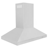 ZLINE - 36 inches - Externally Vented - Island Range Hood - Stainless Steel - Left View