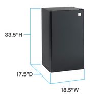 Avanti - 3.3 cu. ft. Compact Refrigerator, Mini-Fridge - Black - Left View