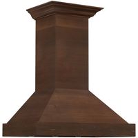 ZLINE - 36 inches - Externally Vented - Wall Range Hood - Walnut/Antigua - Left View