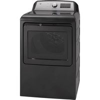 GE - 7.4 Cu. Ft. 13-Cycle Gas Dryer with HE Sensor Dry - Diamond Gray - Left View