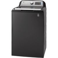 GE - 5.2 Cu. Ft. High-Efficiency Top Load Washer - Diamond Gray - Left View