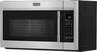 Maytag - 1.9 Cu. Ft. Over-the-Range Microwave with Sensor Cooking and Dual Crisp - Stainless Steel - Left View
