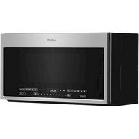 Whirlpool - 2.1 Cu. Ft. Over-the-Range Microwave with Sensor and Steam Cooking - Stainless Steel - Left View