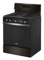 Whirlpool - 5.0 Cu. Ft. Freestanding Gas Range with Self-Cleaning and SpeedHeat Burner - Black St... - Left View