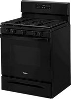 Whirlpool - 5.0 Cu. Ft. Freestanding Gas Range with Self-Cleaning and SpeedHeat Burner - Black - Left View