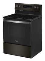 Whirlpool - 5.3 Cu. Ft. Freestanding Electric Range with Self-Cleaning and Frozen Bake - Black St... - Left View