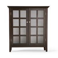 Simpli Home - Acadian SOLID WOOD 39 inch Wide Transitional Medium Storage Cabinet in Brunette - B... - Left View