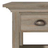 Simpli Home - Redmond SOLID WOOD 19 inch Wide Square Transitional End Table in Distressed Grey - ... - Left View