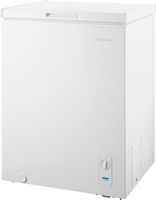 Insignia™ - 5.0 Cu. Ft. Garage Ready-Chest Freezer - White - Left View