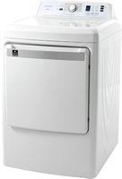Insignia™ - 7.5 Cu. Ft. Gas Dryer - White - Left View