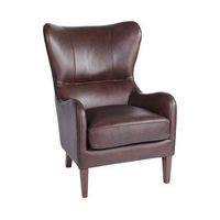 Finch - Morgan Traditional Foam Wing Chair - Chocolate Brown - Left View