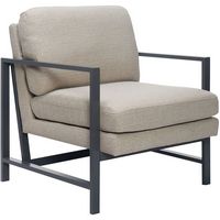 Finch - Contemporary Accent Chair - Linen - Left View