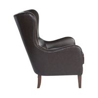 Finch - Morgan Traditional Foam Wing Chair - Espresso Brown - Left View