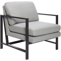 Finch - Contemporary Mid-Century Armchair - Gray/Light Gray - Left View