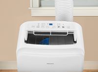 Insignia™ - 250 Sq. Ft. Portable Air Conditioner - White - Left View