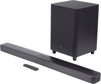 JBL - 5.1-Channel Soundbar with Wireless Subwoofer - Black - Left View