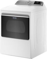 Maytag - 7.4 Cu. Ft. Smart Electric Dryer with Extra Power Button - White - Left View