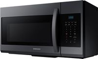 Samsung - 1.7 Cu. Ft. Over-the-Range Microwave - Black Stainless Steel - Left View