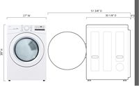 LG - 7.4 Cu. Ft. Stackable Gas Dryer with FlowSense - White - Left View