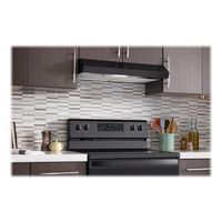 Whirlpool - 30 inches - Externally Vented - Wall Range Hood - Black - Left View