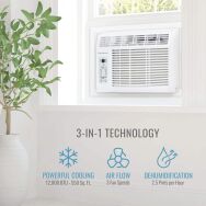 Keystone - 12,000 BTU Window Air Conditioner - White - Left View