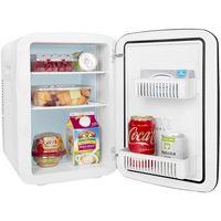 Cooluli - Classic 0.5 Cu. Ft. Mini Fridge - White - Left View