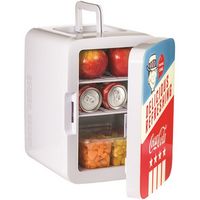 Cooluli - Coca-Cola Americana 0.4 Cu. Ft. Mini Fridge - Red - Left View