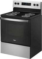 Whirlpool - 4.8 Cu. Ft. Freestanding Electric Range with Keep Warm Setting - Stainless Steel - Left View