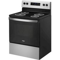 Whirlpool - 4.8 Cu. Ft. Freestanding Electric Range with Self-Cleaning and Keep Warm Setting - St... - Left View