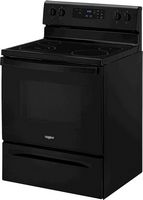 Whirlpool - 5.3 Cu. Ft. Freestanding Electric Range with Keep Warm Setting - Black - Left View