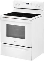 Whirlpool - 5.3 Cu. Ft. Freestanding Electric Range with Keep Warm Setting - White - Left View