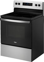 Whirlpool - 5.3 Cu. Ft. Freestanding Electric Range with Keep Warm Setting - Stainless Steel - Left View