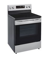 LG - 6.3 Cu. Ft. Smart Freestanding Electric Range with EasyClean and WideView Window - Stainless... - Left View