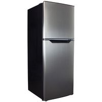 Danby - 7 Cu. Ft. Top-Freezer Refrigerator - Black/Stainless Steel Look - Left View