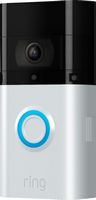 Ring - Video Doorbell 3 Plus with Indoor Security Cam - Satin Nickel / White - Left View