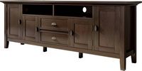 Simpli Home - Redmond Solid Wood 72 inch Wide Transitional TV Media Stand For TVs up to 80 inches... - Left View