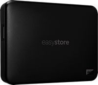 WD - Easystore 4TB External USB 3.0 Portable Hard Drive - Black - Left View