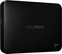WD - Easystore 2TB External USB 3.2 Gen 1 Portable Hard Drive - Black - Left View