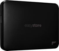 WD - Easystore 1TB External USB 3.2 Gen 1 Portable Hard Drive - Black - Left View