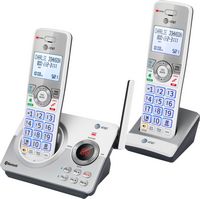 AT&T - 2 Handset Connect to Cell Answering System with Unsurpassed Range - White - Left View