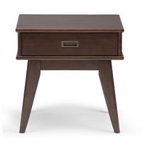 Simpli Home - Draper Mid Century End Table - Medium Auburn Brown - Left View