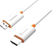 j5create - ScreenCast Wireless Display Adapter - White - Left View