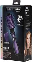 Conair - InfinitiPRO Knot Dr. Detangling Hot Air All-in-One Dryer Brush - Purple And Black - Left View