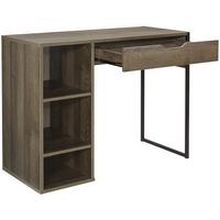 OSP Home Furnishings - Ravel Rectangular Contemporary Engineered Wood 1-Drawer Table - Gray Oak - Left View