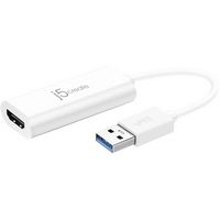 j5create - USB to HDMI Multi-Monitor Adapter - White - Left View