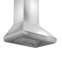 ZLINE - 48 inches - Externally Vented - Wall Range Hood - Stainless Steel - Left View