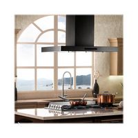 ZLINE - 36 inches - Externally Vented - Island Range Hood - Stainless Steel - Left View