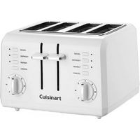 Cuisinart - 4-Slice Wide-Slot Toaster - White - Left View